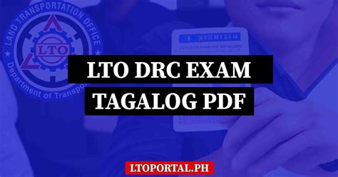 LTO Driver’s Reorientation Course (DRC) Exam Filipino (Tagalog.